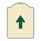 Signmission Straight Thru Straight Thru Symbol Heavy-Gauge Aluminum Architectural Sign, 24" x 18", TG-1824-22834 A-DES-TG-1824-22834 - alternate 1